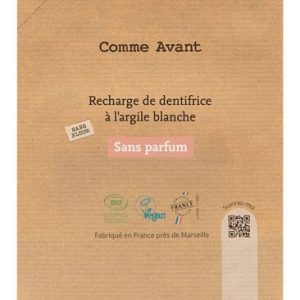 Recharge de dentifrice à l'argile blanche - COMME AVANT